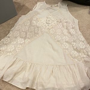 Ivory cotton dress size large